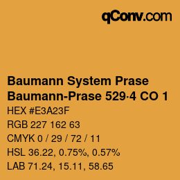 Color code: Baumann System Prase - Baumann-Prase 529·4 CO 1 | qconv.com