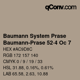 Farbcode: Baumann System Prase - Baumann-Prase 52·4 Oc 7 | qconv.com