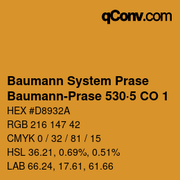 Code couleur: Baumann System Prase - Baumann-Prase 530·5 CO 1 | qconv.com
