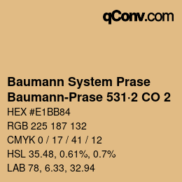 カラーコード: Baumann System Prase - Baumann-Prase 531·2 CO 2 | qconv.com