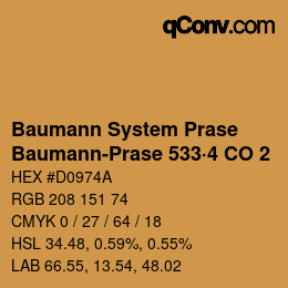 Código de color: Baumann System Prase - Baumann-Prase 533·4 CO 2 | qconv.com