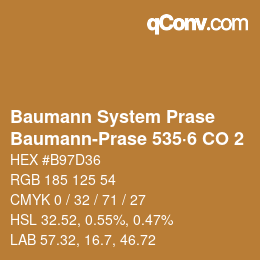 Farbcode: Baumann System Prase - Baumann-Prase 535·6 CO 2 | qconv.com