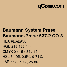 Code couleur: Baumann System Prase - Baumann-Prase 537·2 CO 3 | qconv.com