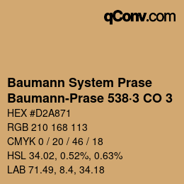 Código de color: Baumann System Prase - Baumann-Prase 538·3 CO 3 | qconv.com