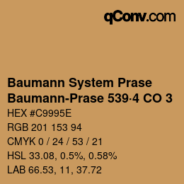 Código de color: Baumann System Prase - Baumann-Prase 539·4 CO 3 | qconv.com