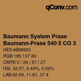 Código de color: Baumann System Prase - Baumann-Prase 540·5 CO 3 | qconv.com