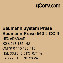 Código de color: Baumann System Prase - Baumann-Prase 543·2 CO 4 | qconv.com