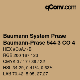 Código de color: Baumann System Prase - Baumann-Prase 544·3 CO 4 | qconv.com