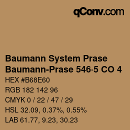 Código de color: Baumann System Prase - Baumann-Prase 546·5 CO 4 | qconv.com