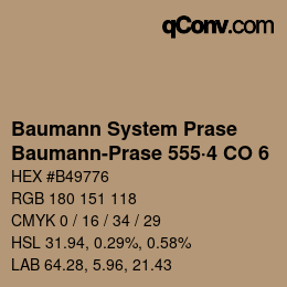 Código de color: Baumann System Prase - Baumann-Prase 555·4 CO 6 | qconv.com