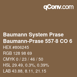 Código de color: Baumann System Prase - Baumann-Prase 557·8 CO 6 | qconv.com