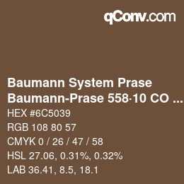 Código de color: Baumann System Prase - Baumann-Prase 558·10 CO 6 | qconv.com