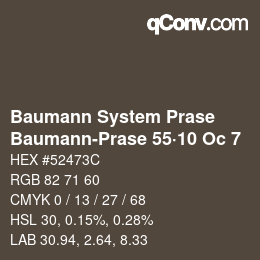 Código de color: Baumann System Prase - Baumann-Prase 55·10 Oc 7 | qconv.com