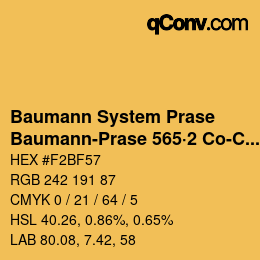 Código de color: Baumann System Prase - Baumann-Prase 565·2 Co-CO | qconv.com
