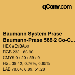Code couleur: Baumann System Prase - Baumann-Prase 568·2 Co-CO 1 | qconv.com