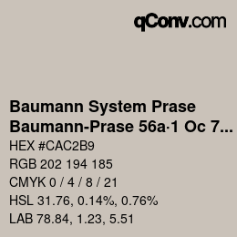 カラーコード: Baumann System Prase - Baumann-Prase 56a·1 Oc 7½ | qconv.com