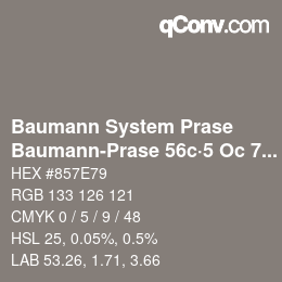 Farbcode: Baumann System Prase - Baumann-Prase 56c·5 Oc 7½ | qconv.com