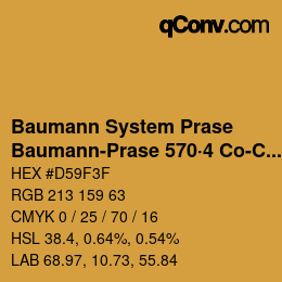 Code couleur: Baumann System Prase - Baumann-Prase 570·4 Co-CO 1 | qconv.com