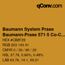 Color code: Baumann System Prase - Baumann-Prase 571·5 Co-CO 1 | qconv.com
