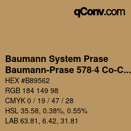 Código de color: Baumann System Prase - Baumann-Prase 578·4 Co-CO 4 | qconv.com