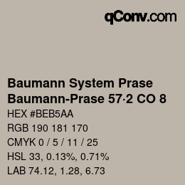 Código de color: Baumann System Prase - Baumann-Prase 57·2 CO 8 | qconv.com