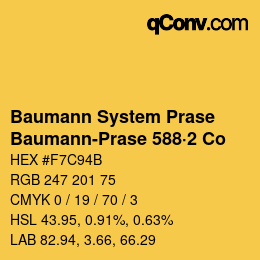 Código de color: Baumann System Prase - Baumann-Prase 588·2 Co | qconv.com