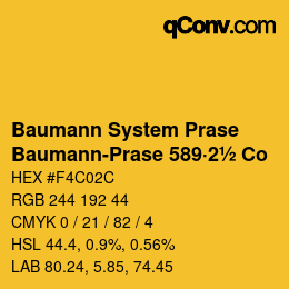Farbcode: Baumann System Prase - Baumann-Prase 589·2½ Co | qconv.com