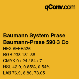 Código de color: Baumann System Prase - Baumann-Prase 590·3 Co | qconv.com