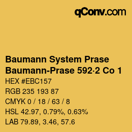 Farbcode: Baumann System Prase - Baumann-Prase 592·2 Co 1 | qconv.com