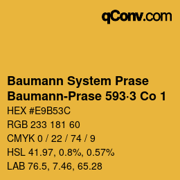 Code couleur: Baumann System Prase - Baumann-Prase 593·3 Co 1 | qconv.com