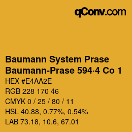 Código de color: Baumann System Prase - Baumann-Prase 594·4 Co 1 | qconv.com