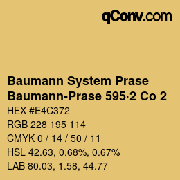 Color code: Baumann System Prase - Baumann-Prase 595·2 Co 2 | qconv.com