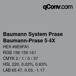 Código de color: Baumann System Prase - Baumann-Prase 5·4X | qconv.com