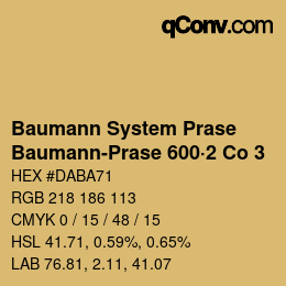 Código de color: Baumann System Prase - Baumann-Prase 600·2 Co 3 | qconv.com