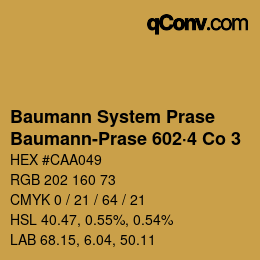 Código de color: Baumann System Prase - Baumann-Prase 602·4 Co 3 | qconv.com