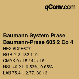 Código de color: Baumann System Prase - Baumann-Prase 605·2 Co 4 | qconv.com
