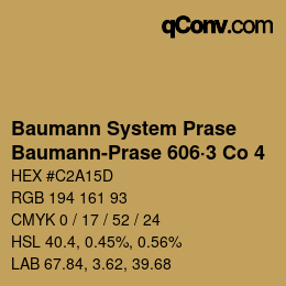 Code couleur: Baumann System Prase - Baumann-Prase 606·3 Co 4 | qconv.com