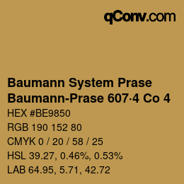Código de color: Baumann System Prase - Baumann-Prase 607·4 Co 4 | qconv.com