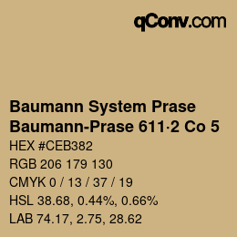 Código de color: Baumann System Prase - Baumann-Prase 611·2 Co 5 | qconv.com