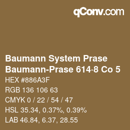 Código de color: Baumann System Prase - Baumann-Prase 614·8 Co 5 | qconv.com
