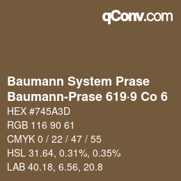 Código de color: Baumann System Prase - Baumann-Prase 619·9 Co 6 | qconv.com
