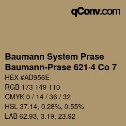 Código de color: Baumann System Prase - Baumann-Prase 621·4 Co 7 | qconv.com