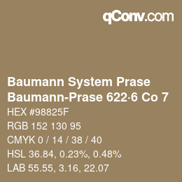 カラーコード: Baumann System Prase - Baumann-Prase 622·6 Co 7 | qconv.com
