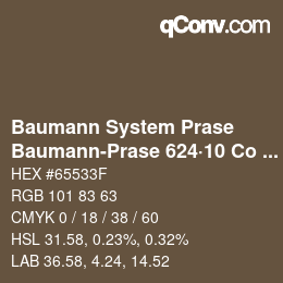 Farbcode: Baumann System Prase - Baumann-Prase 624·10 Co 7 | qconv.com