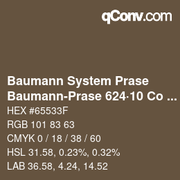 カラーコード: Baumann System Prase - Baumann-Prase 624·10 Co 7 | qconv.com