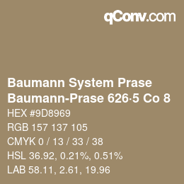 Color code: Baumann System Prase - Baumann-Prase 626·5 Co 8 | qconv.com