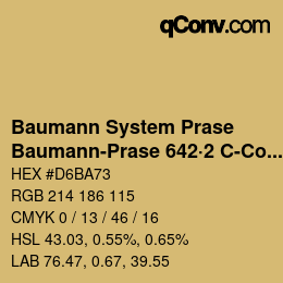 Color code: Baumann System Prase - Baumann-Prase 642·2 C-Co 4 | qconv.com