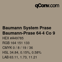 Code couleur: Baumann System Prase - Baumann-Prase 64·4 Co 9 | qconv.com