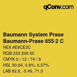 Color code: Baumann System Prase - Baumann-Prase 655·2 C | qconv.com