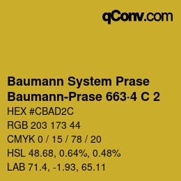 Color code: Baumann System Prase - Baumann-Prase 663·4 C 2 | qconv.com